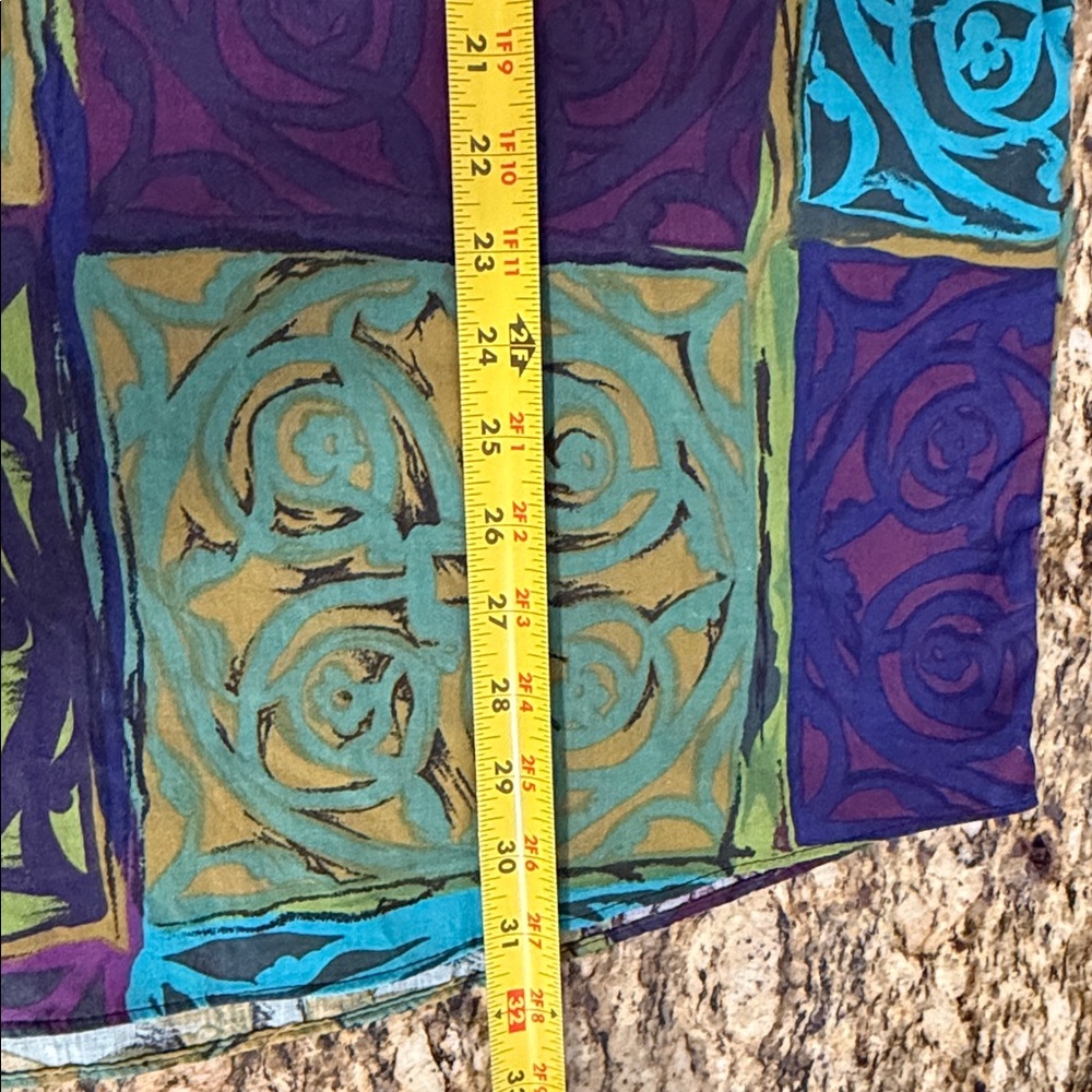 Vintage Kudos Abstract Patchwork Button Down Shir… - image 9